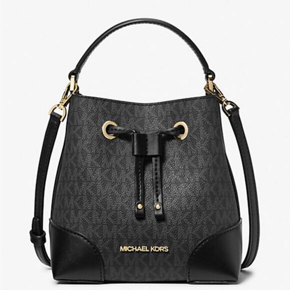 Michael Kors Mercer Small Logo Bucket Bag Womens New Crossbody Purse - Picture 1 of 3